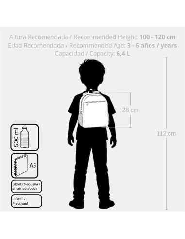 MOCHILA ADAP. 28CM. ROLL ROAD HAPPY PETS GIRAFFE